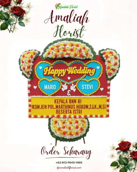 Papan Bunga Pernikahan Kayuhubi